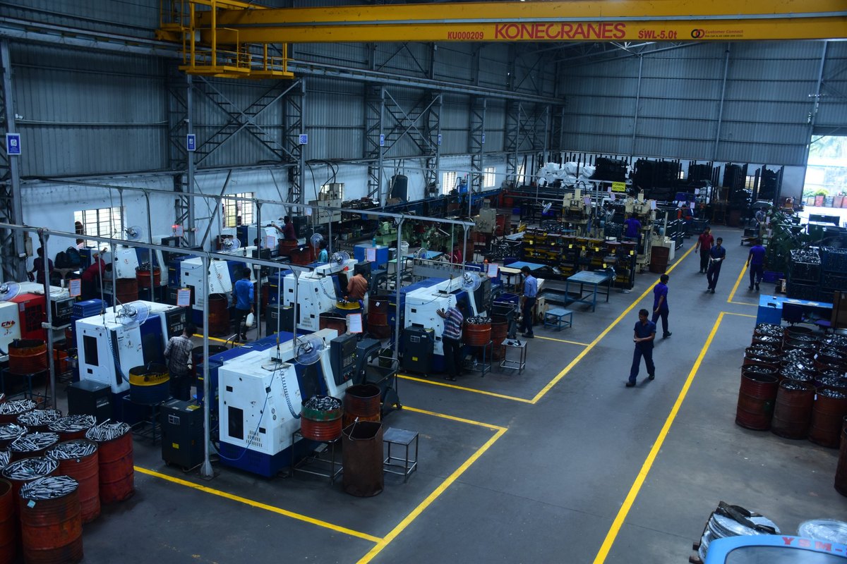 Engineered components production floor at Grow Ever