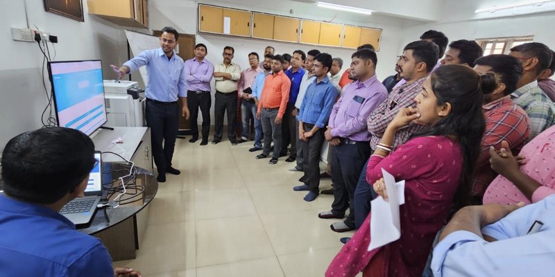 Grow Ever team in a shop-floor systems training session