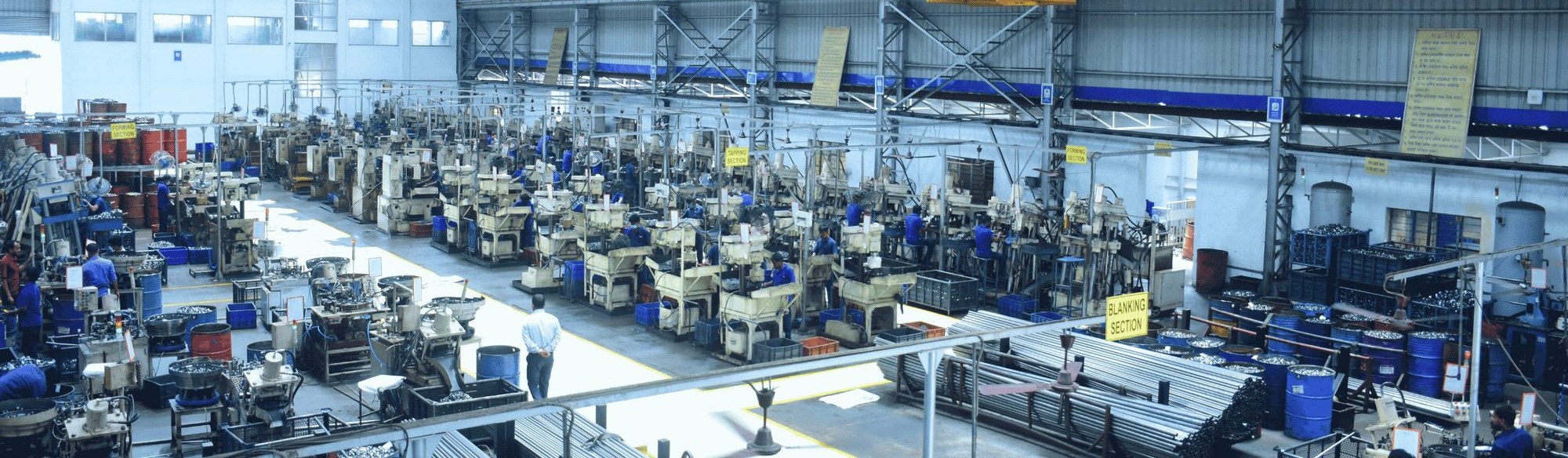 Engineered components manufacturing floor
