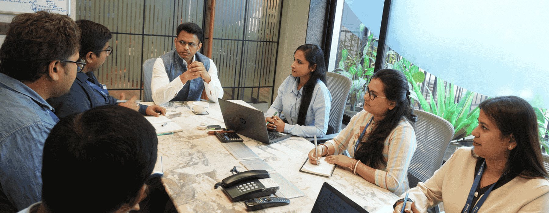 Grow Ever team in a planning meeting