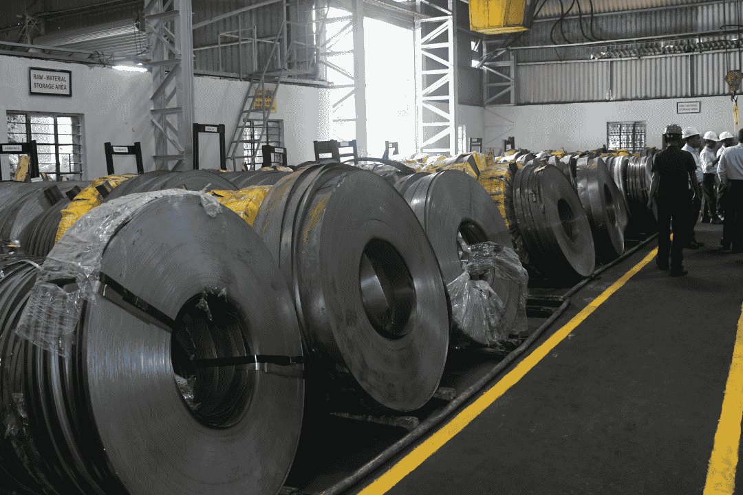 Steel coil raw-material storage area